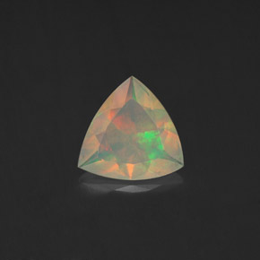 0.74 ct Multicolor Opal Gemstone, Opal Gem in Trillion Facet Shape for Sale.