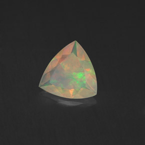 0.74 ct Multicolor Opal Stone, Natural Opal in Trillion Facet Shape for Sale
