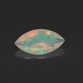 0.97 ct Multicolor Opal Gemstone, Opal Gem in Marquise Facet Shape for Sale.