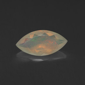 0.88 ct Multicolor Opal Gemstone, Opal Gem in Marquise Facet Shape for Sale.
