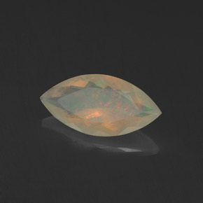 0.88 ct Multicolor Opal Stone, Natural Opal in Marquise Facet Shape for Sale
