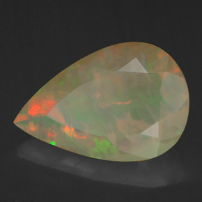 4.29 ct Multicolor Opal Stone, Natural Opal in Pear Facet Shape for Sale