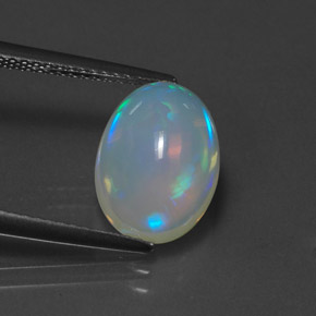 2.90 ct Multicolor Opal Gemstone, Opal Gem in Oval Cabochon Shape for Sale.