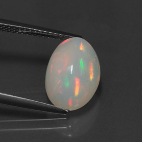 2.98 ct Multicolor Opal Gemstone, Opal Gem in Oval Cabochon Shape for Sale.