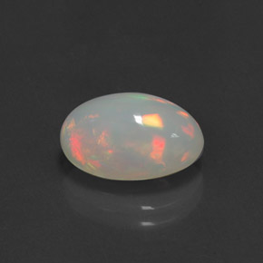 2.98 ct Multicolor Opal Stone, Natural Opal in Oval Cabochon Shape for Sale