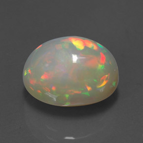 4.94 ct Multicolor Opal Stone, Natural Opal in Oval Cabochon Shape for Sale