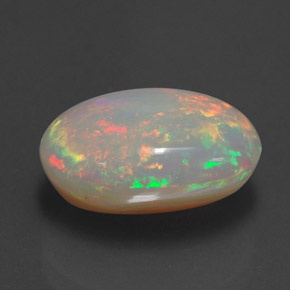 4.88 ct Multicolor Opal Stone, Natural Opal in Oval Cabochon Shape for Sale