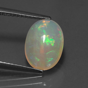 2.09 ct Multicolor Opal Gemstone, Opal Gem in Oval Cabochon Shape for Sale.