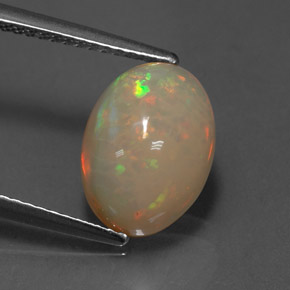 2.63 ct Multicolor Opal Gemstone, Opal Gem in Oval Cabochon Shape for Sale.