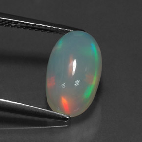 2.51 ct Multicolor Opal Gemstone, Opal Gem in Oval Cabochon Shape for Sale.