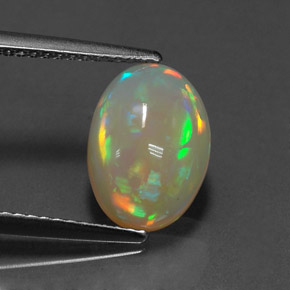2.10 ct Multicolor Opal Gemstone, Opal Gem in Oval Cabochon Shape for Sale.