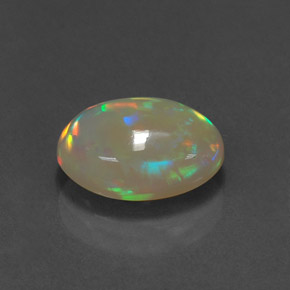 2.10 ct Multicolor Opal Stone, Natural Opal in Oval Cabochon Shape for Sale