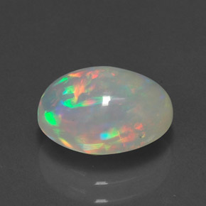 1.98 ct Multicolor Opal Stone, Natural Opal in Oval Cabochon Shape for Sale