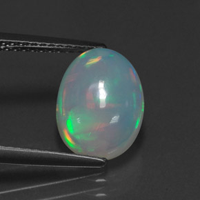 2.35 ct Multicolor Opal Gemstone, Opal Gem in Oval Cabochon Shape for Sale.