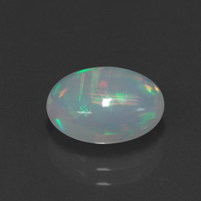 2.35 ct Multicolor Opal Stone, Natural Opal in Oval Cabochon Shape for Sale