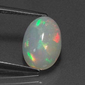 2.60 ct Multicolor Opal Gemstone, Opal Gem in Oval Cabochon Shape for Sale.