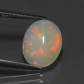 2.23 ct Multicolor Opal Gemstone, Opal Gem in Oval Cabochon Shape for Sale.