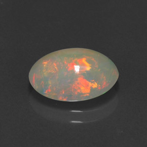 2.23 ct Multicolor Opal Stone, Natural Opal in Oval Cabochon Shape for Sale