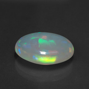 3.97 ct Multicolor Opal Stone, Natural Opal in Oval Cabochon Shape for Sale