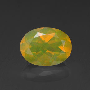 0.98 ct Multicolor Opal Gemstone, Opal Gem in Oval Facet Shape for Sale.