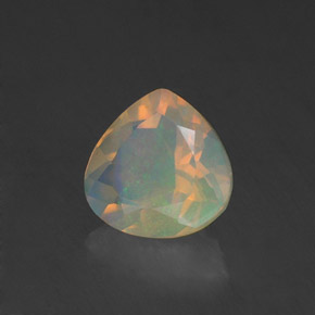 0.84 ct Multicolor Opal Stone, Natural Opal in Pear Facet Shape for Sale