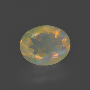 1.47 ct Multicolor Opal Stone, Natural Opal in Oval Facet Shape for Sale