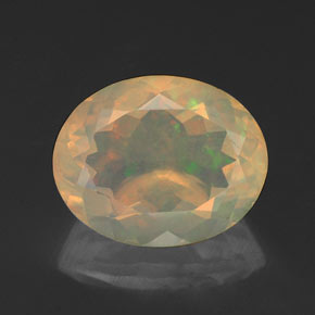 1.79 ct Multicolor Opal Gemstone, Opal Gem in Oval Facet Shape for Sale.