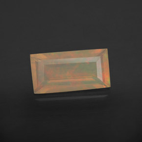 1.55 ct Multicolor Opal Gemstone, Opal Gem in Baguette Facet Shape for Sale.