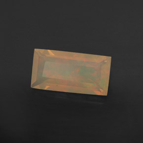 1.55 ct Multicolor Opal Stone, Natural Opal in Baguette Facet Shape for Sale