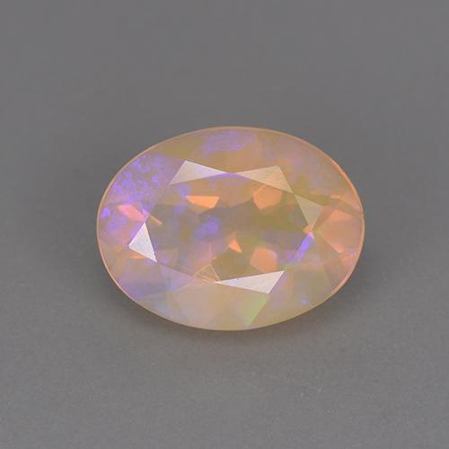 1.18 ct Multicolor Opal Gemstone, Opal Gem in Oval Facet Shape for Sale.