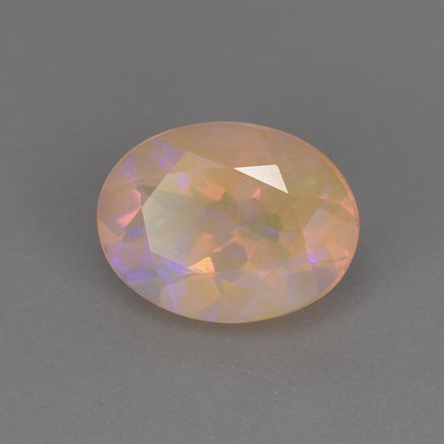1.18 ct Multicolor Opal Stone, Natural Opal in Oval Facet Shape for Sale