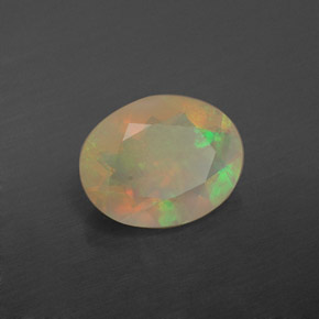1.10 ct Multicolor Opal Stone, Natural Opal in Oval Facet Shape for Sale