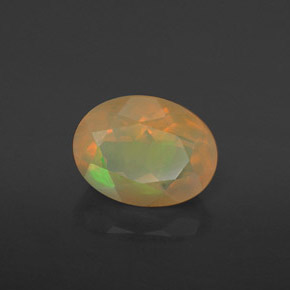 1.28 ct Multicolor Opal Stone, Natural Opal in Oval Facet Shape for Sale
