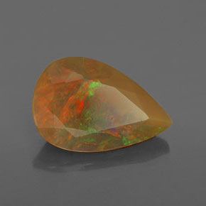 1.62 ct Multicolor Opal Stone, Natural Opal in Pear Facet Shape for Sale