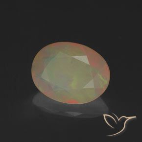 1.14 ct Multicolor Opal Stone, Natural Opal in Oval Facet Shape for Sale