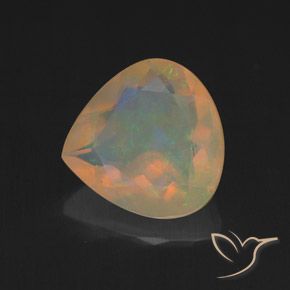 1.46 ct Multicolor Opal Stone, Natural Opal in Pear Facet Shape for Sale