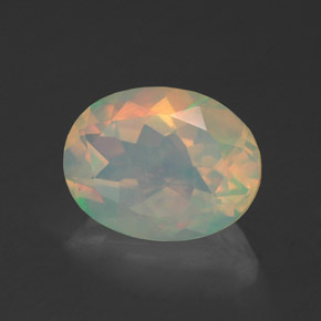 1.33 ct Multicolor Opal Stone, Natural Opal in Oval Facet Shape for Sale