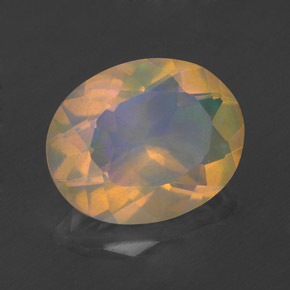 1.76 ct Multicolor Opal Stone, Natural Opal in Oval Facet Shape for Sale