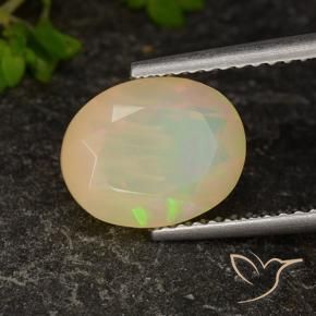 1.96 ct Multicolor Opal Stone, Natural Opal in Oval Facet Shape for Sale