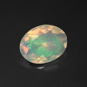 1.10 ct Multicolor Opal Stone, Natural Opal in Oval Facet Shape for Sale