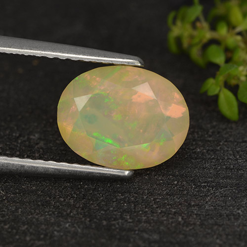 Multicolor Ópalo Gema - 1.1ct Forma ovalada (ID: 321237)