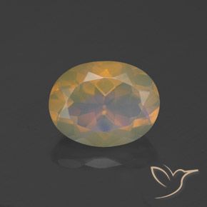 1.33ct Natural Multicolor Opal, Oval, Transparent