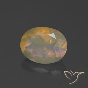 1.33 ct Multicolor Opal Stone, Natural Opal in Oval Facet Shape for Sale