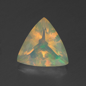 1.29 ct Multicolor Opal Gemstone, Opal Gem in Trillion Facet Shape for Sale.