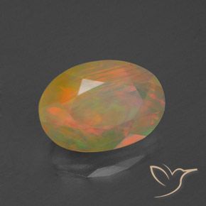 1.21 ct Multicolor Opal Stone, Natural Opal in Oval Facet Shape for Sale