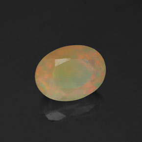 1.02 ct Multicolor Opal Stone, Natural Opal in Oval Facet Shape for Sale