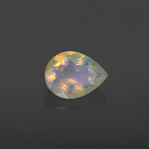 0.74 ct Multicolor Opal Stone, Natural Opal in Pear Facet Shape for Sale