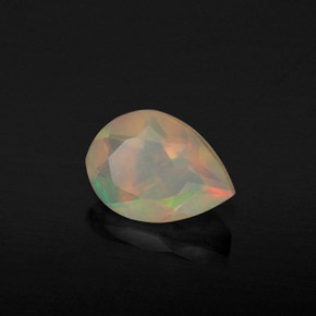 0.51 ct Multicolor Opal Stone, Natural Opal in Pear Facet Shape for Sale