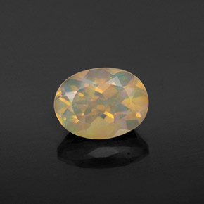 0.92 ct Multicolor Opal Gemstone, Opal Gem in Oval Facet Shape for Sale.