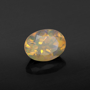 0.92 ct Multicolor Opal Stone, Natural Opal in Oval Facet Shape for Sale